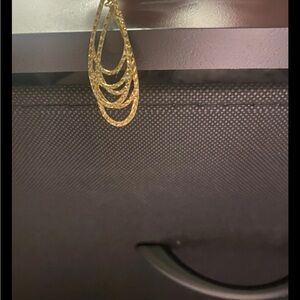 Gold Multi-Hoop Drop Earrings - Women's Jewelry